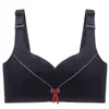 Roupa íntima Feminina Sem Aro Não Magnética Látex Push-up Copa Fina Ajustável Acessório de Alça Sutiã Sexy Simples Conjunto de Sutiã
