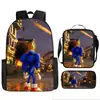 Mochila Escolar Transfronteriza Niña Sónica Dibujos Animados Bolsa Infantil Mochila Escolar para Niño Mochila de Jardín de Infancia Traje