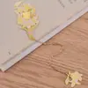 Quatro Mini Fofos Clássicos Florzinhas Pequenas Metal Vazado Latão Marcadores de Página para Professores e Colegas com LOGOTIPO Impresso