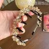 Diadema elegante y lujosa estilo coreano con pedrería, nuevo diseño de nicho de moda, diadema completamente de pedrería con dientes, accesorio para el cabello antideslizante