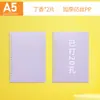 Cubierta de hojas sueltas carcasa de plástico PP A4 transparente esmerilada serie de colores Morandi desmontable DIY cubierta de alto valor B5