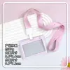 Porta-cartões transparente horizontal da moda para estudantes, cordão para crachá escolar, capa protetora para crachá, porta-cartão IC de comércio exterior no atacado