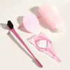 Conjunto de Beleza Rosa para Mulheres, Escova para Separar Cabelo, Pente para Sobrancelhas, Modelador de Cachos, Escova Doméstica Nova Simples, Moldagem de Uma Peça