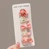 Nova Faixa de Cabelo de Veludo com Pérolas Estilo Coreano para Crianças, Presilha de Cabelo Fofa para Bebê Que Não Danifica o Cabelo, Acessório de Cabelo com Laço de Coração de Pelúcia