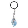 Chaveiro de Pingente de Concha Luminosa Simulada Acrílica Transparente Transfronteiriço para Casal Chaveiro Feminino Joias Atacado