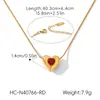 Colgante de acero inoxidable con corazón de circón vintage transfronterizo para mujer, collar versátil de lujo ligero, cadena para clavícula, joyería simple al por mayor