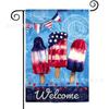 Bandera de Jardín para el Día de la Independencia Más Vendida de Amazon, Bandera Festiva Americana con Estampado de Estrellas y Rayas, Material de Lino, Bandera Decorativa para Exteriores