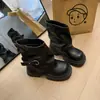Hebilla Botas Martin Apiladas Nuevas 2026 Botines Botas de Mujer Moda Rad Tendencia Americana Caña Corta Fruncida Suela Gruesa Que Aumentan la Altura