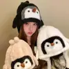 El Sombrerito Hace Ruido Cuando lo Aprietas, un Sombrero Lindo y Súper Adorable de Pingüino para Padre e Hijo para Invierno, Sombrero Espesado y Cálido que Protege los Oídos para Niños y Niñas