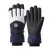 Guantes de Algodón y Cuero Grandes de Invierno para Hombres y Mujeres con Felpa Adicional Espesos Antideslizantes Cálidos para Exterior Montar Guantes Antideslizantes con Pantalla Táctil Venta al por Mayor
