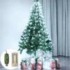 Luces de línea de cuero verde oscuro nuevas transfronterizas anillo luces luces de techo árbol de Navidad luces de decoración de árbol colgantes cadena LED parpadeante