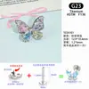 Brinco de Liga de Titânio G23 com Rosca Interna de 1,2 mm Orelha Leve Luxo Doce Borboleta Colorida Stud de Cartilagem da Orelha Brilhante Versátil