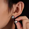 Novos Brincos de Tarraxa Olho Grego em Aço Titânio para Homens, Luxo Leve, Sensação de Alto Padrão, Joias de Orelha com Design de Nicho para Mulheres, Acessórios da Moda
