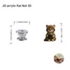 Patrón de Gato Leopardo Plano 2D Transfronterizo con Diseño de Cámara, Botón Decorativo y Funcional para Descarga de Inodoro