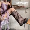 Nuevas Botas de Pantalón de Alta Gama Otoño e Invierno 2025, Botas Dulces y Frescas Sexys, Botas Vaqueras de Suela Gruesa, Botas Hasta la Rodilla