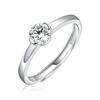 Nuevo Anillo Abierto de Moissanita Estilo Chino Seis Garras Lujo Ligero Venta al por Mayor Transmisión en Vivo Plata S925 de Alta Gama Anillo de Moda para Mujer