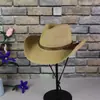 Chapéu de Cowboy Ocidental Simples de Palha para Casal Primavera e Verão Chapéu de Sol de Praia Chapéu Jazz Pode Ser Usado por Homens e Mulheres