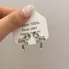 Pendientes Fever para mujer, de alta gama, con lazo, estilo japonés y coreano, pequeños y exquisitos, con forma de corazón para niña dulce.