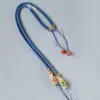 Corda de colar trançada à mão pingente DIY cordão de pingente de corda de jade dourado para homens e mulheres
