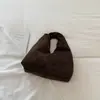 Bolsa balde fosca de cor sólida estilo coreano, novo modelo outono 2026, bolsa com textura única, bolsa de mão de nicho para o dia a dia feminino