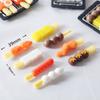Casa de muñecas casa de muñecas mini brochetas estilo japonés barbacoa albóndigas comida en miniatura modelo de juego OB11 muñeca de trapo pequeña