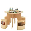 Mesa de juegos multifuncional para niños con caja de almacenamiento, mesa redonda pequeña para niños, mesa de juguetes, mesa de actividades para preescolares, mesa y sillas para niños