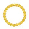 Elegante pulseira de grama de folha dourada feliz de quatro peças joia doce moda carro flor flor giratória Flor Flor Pulseira