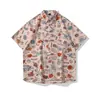 Comercio Exterior Transfronterizo Nuevas Camisas de Manga Corta para Hombre Estilo Japonés Fresco Pequeño Seda de Hielo Caída Suelta Casual Camisas Tops para Hombre