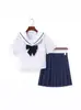 Fábrica en nombre del paquete posventa costa traje de marinero jk uniforme escolar para el traje básico falda plisada japonés genuino