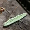 Queimador de incenso celadon transfronteiriço queimador de incenso criativo folha de lótus suporte de incenso suporte de incenso decoração de casa atacado