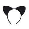 Jifeiman Roupa Íntima Sexo Acessórios Sexo Faixa de Cabelo Orelha de Gato Preto Fofa Cartão de Cabelo Cabeça de Menina Gato Pelúcia Curta