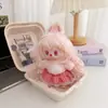 Conjunto de ropa para muñeca Labubu de barbería vintage, compatible con la 1ª, 2ª y 3ª generación de Labubu, incluye falda plisada de repuesto