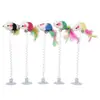 Juguete de Ratón de Primavera para Gatos para Entretenerse, Pluma Elástica Oscilante con Ventosa y Sonido de Campana, Juguete de Ratón en Stock al por Mayor