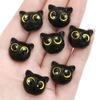 Gato fofo de olhos grandes imitação Ébano cabeça de gatinho acessórios de resina pequeno Xingshi furo reto miçangas pulseira DIY pulseira joias