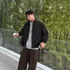 Chaqueta de moda transfronteriza a prueba de tres usos, cuello alto, acolchada, color liso, retro, deportiva, casual, de aviación, versátil, prenda de abrigo