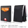 Cartera RFID antirrobo para hombre de comercio electrónico transfronterizo, aleación de aluminio, múltiples ranuras para tarjetas, compartimento para billetes de dólar, cartera corta estilo negocios, tarjetero