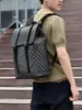 Bolso de doble hombro para hombre de moda simple a cuadros transfronterizo, resistente al desgaste, gran capacidad, para computadora, mochila para ir al trabajo y viajar