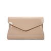 Atacado de Fábrica Pronta Entrega Comércio Exterior E-commerce Bolsa Feminina Couro Envernizado Brilhante Bolsa de Festa Costura Clutch Vermelha Bolsa de Noiva