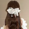 Presilha banana versátil para primavera e verão, suave e elegante, presilha de garra grande para cabelos grossos, presilha horizontal para coques na nuca, acessório de cabelo