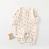 Ropa para bebé para otoño e invierno, mameluco de una pieza de algodón puro, ropa interior Clase A, pijama para recién nacidos, mameluco de manga larga para niños y niñas