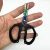 Tesoura de pesca para exterior multiuso para cortar linha Dyneema PE carbono, linha de pesca de nylon, folha de chumbo e abrir argolas para iscas de pesca