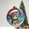 Navidad nuevo gatito lindo colgante de decoración navideña acrílico plano transfronterizo colgante para coche adornos para fiesta