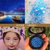 Gel de Purpurina Monocromática Estrella de Cinco Puntas Estrella Hexagonal Sombra de Ojos con Lentejuelas Grandes Purpurina Brillante Performance de Seis Días Escenario