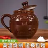 Tarro de Sal Cerámica Tarro de Condimentos Hogar Cocina Antiguo a Prueba de Humedad Tarro para Manteca con Tapa Resistente a Altas Temperaturas Cuchara Tarro de Aceite de Chile