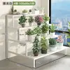 Soporte de Flores para Balcón Multicapa Suculentas Patio de Pie Multicapa Tipo Escalera Impermeable a Prueba de Óxido Interior Exterior Soporte de Flores de Hierro Forjado