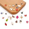 Aretes de aleación de dibujos animados con gota de aceite, joyería, colgante pequeño, bricolaje, hechos a mano, caseros, aretes, clip para la oreja, bolsa de material, accesorios para collar