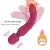 Vibrador Multifrequência para Mulheres, Recarregável, Totalmente Revestido de Borracha, Motor Duplo, Aquecido, Vibrador Sex Toy de Cabeça Dupla Fabricante