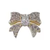 Popular celebridad en línea joya de uña de lazo nuevo diamante de circón Super Brillante cinta de lazo decoraciones de uñas al por mayor
