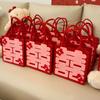 Sacolas de Presente para Madrinhas de Casamento, Livro Vermelho Pequeno com Palavras Felizes, Sacolas de Borboleta, Sacolas de Feltro, Sacolas de Doces de Casamento, Decoração de Sala de Casamento de Mão
