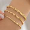 Pulsera de Cadena Retorcida de Acero de Titanio Simple de Moda INS Europea y Americana para Mujer Pulsera de Acero Inoxidable 18K